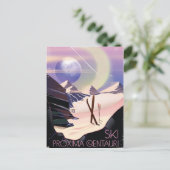 Carte Postale Poster de voyage de ski Proxima Centauri (Debout devant)