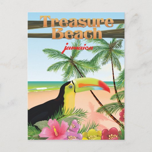 Carte Postale Poster de voyage de Treasure Beach Jamaïque (Devant)