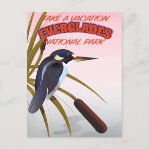 Carte Postale Poster de voyage d'époque Everglades.