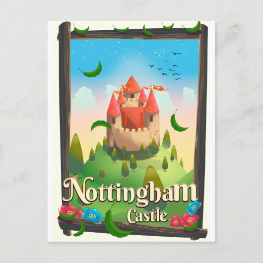 Carte Postale poster de voyage du château de Nottingham (Devant)