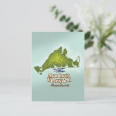 Carte Postale Poster de voyage du Massachusetts de Martha (Debout devant)