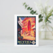 Carte Postale Poster de voyage du temple Muttra Krishna (Debout devant)