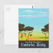 Carte Postale poster de voyage en Ombrie Italie (Devant / Derrière)