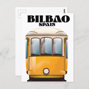 Carte Postale Poster de voyage en tramway Bilbao Espagne