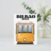 Carte Postale Poster de voyage en tramway Bilbao Espagne (Debout devant)