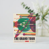 Carte Postale Poster de Voyage Espace Rétro - Système Solaire Gr (Debout devant)