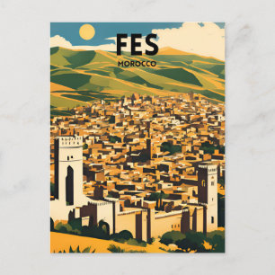 Carte Postale Poster de voyage Fes Maroc