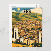 Carte Postale Poster de voyage Fes Maroc (Devant / Derrière)