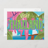 Carte Postale poster de voyage fun en Thaïlande (Devant / Derrière)