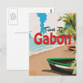 Carte Postale Poster de voyage Gabon vintage (Devant / Derrière)