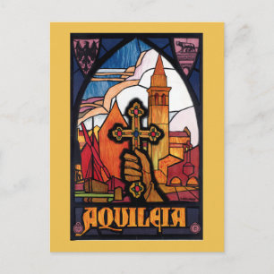Carte Postale Poster de voyage italien Vintage Aquileia