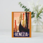 Carte Postale Poster de voyage italien Vintage "Venise" (Debout devant)