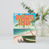 Carte Postale Poster de voyage mexicain de Rosarito Beach (Debout devant)