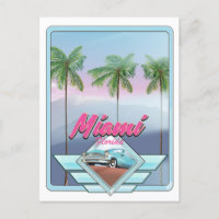 poster de voyage Miami Florida Vintage