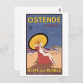 Carte Postale Poster de voyage Ostende Belgique (Devant / Derrière)