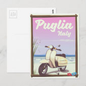 Carte Postale Poster de Voyage Puglia Italie. (Devant / Derrière)