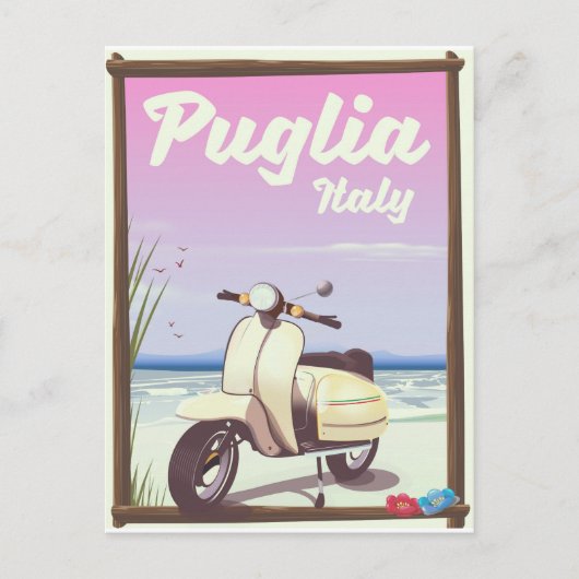 Carte Postale Poster de Voyage Puglia Italie. (Devant)