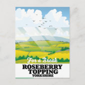 Carte Postale Poster de voyage Roseberry Topping Yorkshire (Devant)