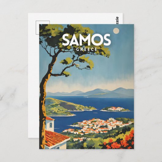 Carte Postale Poster de voyage Samos (Devant / Derrière)