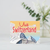 Carte Postale poster de voyage Ski Suisse (Debout devant)