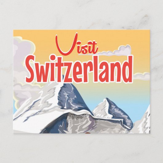 Carte Postale poster de voyage Ski Suisse (Devant)