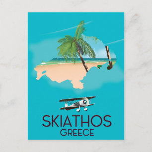 Carte Postale poster de voyage Skiathos Grèce