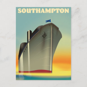 Carte Postale Poster de voyage Southampton pour paquebots de cro