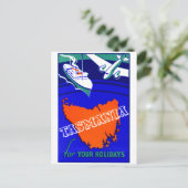 Carte Postale Poster de voyage Tasmanie 1930 (Debout devant)