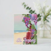Carte Postale poster de voyage vin de st. tropez France (Debout devant)