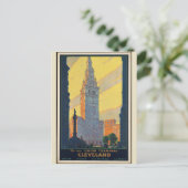 Carte Postale Poster de voyage vintage Cleveland Ohio (Debout devant)
