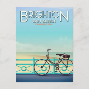 Carte Postale Poster de voyage vintage de Brighton, East Sussex.