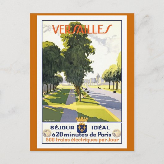 Carte Postale Poster de voyage Vintage de Versailles (Devant)
