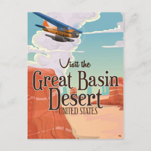 Carte Postale poster de voyage vintage Great Basin Desert.