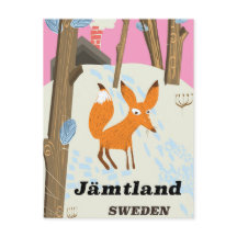Poster de voyage vintage Jämtland Suède