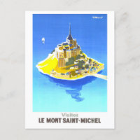 Poster de voyage vintage Le Mont Saint-Michel