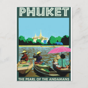 Carte Postale Poster de voyage vintage Phuket.