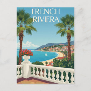 Carte Postale Poster de voyage vintage Riviera Beach