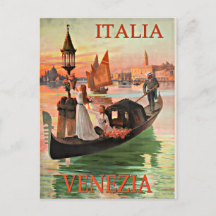 Carte Postale poster de voyage vintage Venise Italie