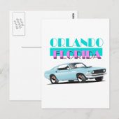 Carte Postale Poster des années 80 d'Orlando Florida (Devant / Derrière)