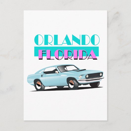 Carte Postale Poster des années 80 d'Orlando Florida (Devant)