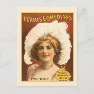 Carte Postale Poster des arts de la scène vintages Ferris Comédi