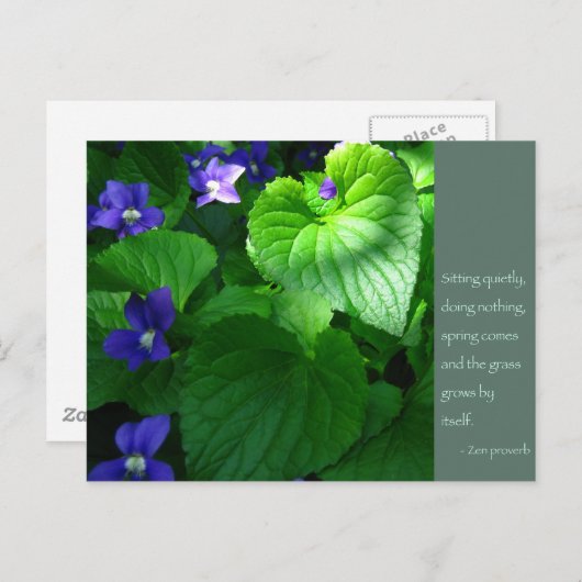 Carte Postale Poster des citations du proverbe zen (Devant / Derrière)