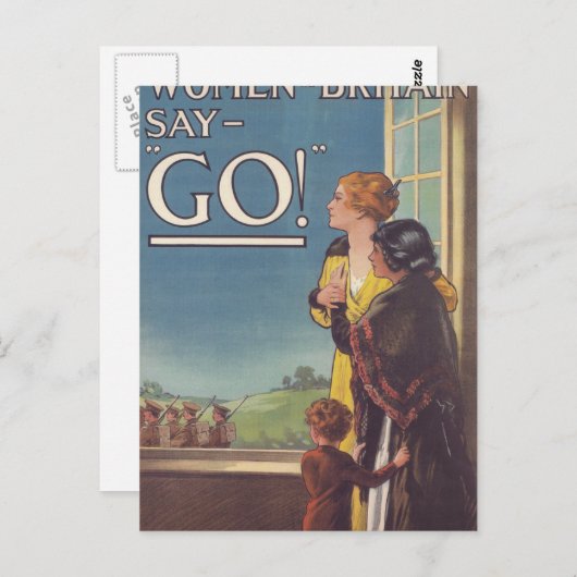 Carte Postale Poster des femmes britanniques say_Propaganda (Devant / Derrière)