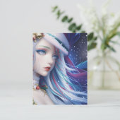 Carte Postale Poster des fêtes de Noël de la fille Anime (Debout devant)