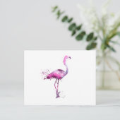 Carte Postale Poster d'impression rose Flamant rose (Debout devant)