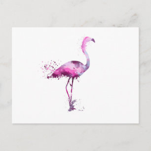 Carte Postale Poster d'impression rose Flamant rose