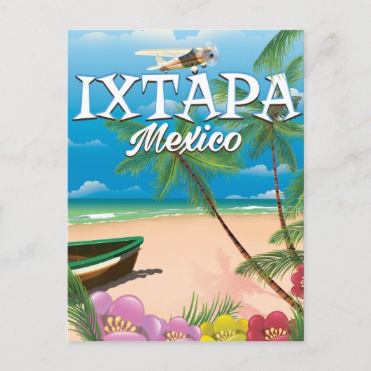 Carte Postale Poster d'Ixtapa Mexico Beach (Devant)