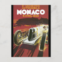 Poster du 2e Grand Prix Monaco Vintage voyage