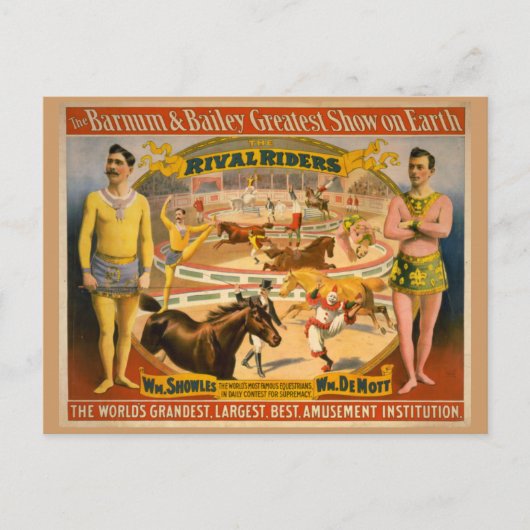 Carte Postale Poster du Barnum & Bailey Circus (Devant)