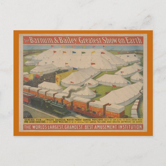 Carte Postale Poster du Barnum et du Bailey Circus (Devant)